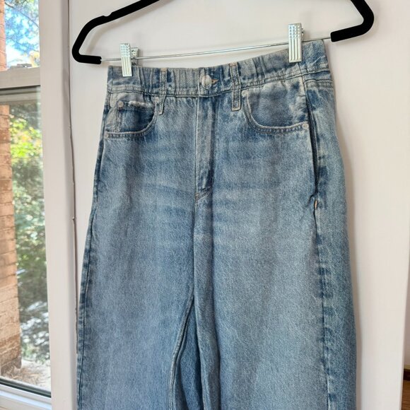 Rag & Bone Miramar Cotton Sweatpant Jeans Wide Leg Pant Light Blue Small - Picture 6 of 11